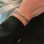 1 Pair(Necklace+Bracelet ) 925 Sterling Silver Solid 7MM Cuban Curb Chain Necklace Mens Silver Bracelet Set — image 6 of 14