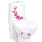 Butterfly Flower Vine Bathroom Wall Stickers Home Decoration Wallpaper Wall Decals For Toilet Decorative Sticker Home Decor — image 5 of 23