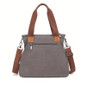 1pc Ladies' Large-capacity Tote Bag, Suitable for Office and Commuting, Classic and Simple, Casual and Versatile Design, Zippered Bag, Handbag — image 27 of 46