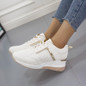 Women's Casual Sports Shoes with Round Toe and Wedge Heel, Cross Strap Athletic Sneakers in Extended Sizes — image 5 of 11