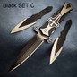 Survival Tactics Fight Combat knife SET Kits , 3-IN-1 One Folding Blade Knife and Two Throwing Knifes , Outdoor Camping First Aid & Survival Kits — image 6 of 9