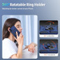 for iPhone Xs Max Case with Slide Lens Cover, HD Screen Protector, Military Grade Drop Protection, Magnetic Rotated Ring Holder Kickstand Phone Case — image 8 of 8
