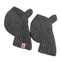 Keep Warm Lengthen Wrist Gloves Solid Color Half Finger Mitten for Teens — image 2 of 20