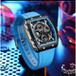 Luxury Chronograph Watches For Mens Rubber Strap Black Waterproof Date Analog Quartz Watch — image 8 of 9