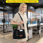 Tote Bag for Women With Compartments,Large Canvas Tote Women's Purse Crossbody Bags Work Laptop Book Bag Satchels Handbags — image 6 of 7