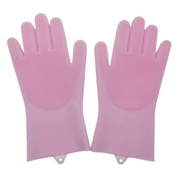 Premium Silicone Dishwashing Gloves - Heat Resistant, Waterproof Kitchen Cleaning Gloves for Durable Household Chores — image 1 of 13