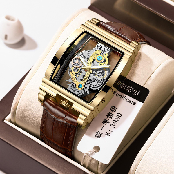 2023 Luxury Watch Fashion Gear Strip Hollowed-out Watch Tourbillon Watch Men's Personality Waterproof Glow — image 1 of 9