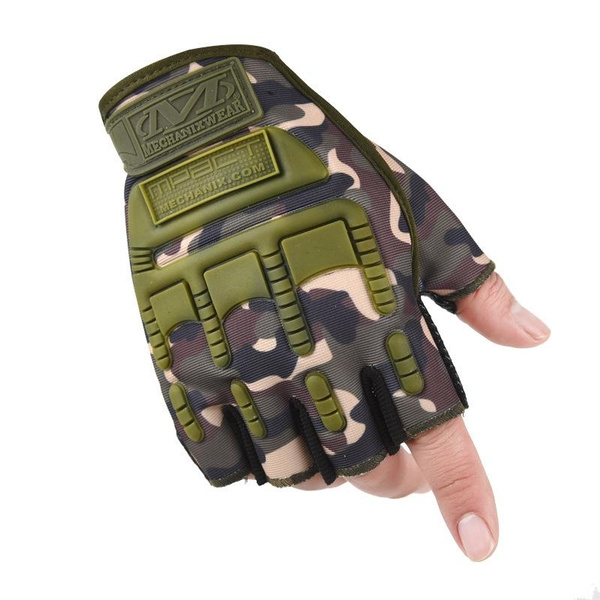 Tactical Fingerless Gloves for Men - Durable Grip & Combat Training Protection — image 1 of 10