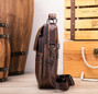 Genuine Leather Messenger Bag - Black, Multi-Compartment, Adjustable Strap, Ideal for Men's Daily Commute, Business, Travel — image 15 of 29