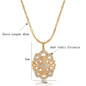 Gold Plated Vintage Bohemian Oval Necklace for Women Small CZ Pendant Link Chain Necklace Collarbone Collares Fashion Jewelry — image 11 of 22