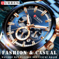 Watches Mens Watches Top Brand Luxury Blue Steel Quartz Chronograph Luxury Men Watch Blue Steel Men's Watch Blue Dial — image 6 of 22