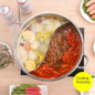 Stainless Steel Pot Hotpot Induction Cooker Gas Stove Compatible Pot Home Kitchen Cookware Soup Cooking Pot Twin Divided — image 5 of 11