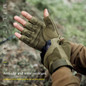 Shock Absorbing Biking Gloves With AntiSlip Grip Breathable Half Finger Design Cycling Gloves For Long Distances Biking — image 7 of 10
