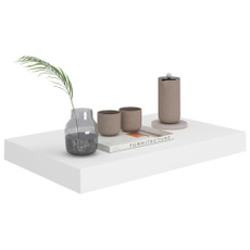 Minimalist White MDF Floating Shelf | Single Tier Display for Modern Home Decor — image 3 of 8