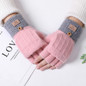Cotton Gloves Stretchy Mittens Adult Plush Half&Full Finger Gloves with Flip Top Knitted Warm Gloves for Cold Weather ETE — image 16 of 19