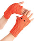 Knitted Half Finger Gloves Owl Pattern Gloves Fingerless Thumb Hole Gloves — image 9 of 15