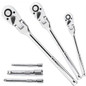 Compactly Ratchet Wrench Tool Kit 1/4 3/8 1/2Inch Drive Steel Swivels Bar Spanner — image 7 of 9