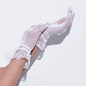 1 Pair Elegant Lace Short Gloves Solid Color Breathable Elastic Gloves For Tea Party Night Prom Wedding Bridal Gloves Accessories — image 7 of 10