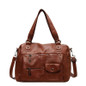 Women'S Large Capacity Genuine Leather Handbag - Elegant Brown Purse with Zipper Closure, Spacious Interior for Work, Travel, Everyday Use - Convertible Crossbody/Handbag/Clutch - Durable & Easy-Clean Design, Leather Purse, Travel Accessory — image 16 of 17