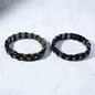 Double Hematite Tiger's Eye Bracelets Men Tiger Eye & Hematite Charm Bracelets for Women Natural Energy Stone Bracelet Jewelry — image 7 of 16