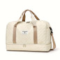 Travel bag Large capacity women's fitness bag Luxury oversized handbag - fashionable and practical compartment design, suitable for travel adventure and fitness activities Lightweight maternity bag storage bag Short business trip luggage bag Independent shoe compartment Lightweight luggage bag, — image 10 of 23