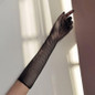 Sexy Fishnet Gloves Long Mesh Fingerless Gloves for Rave Halloween Cosplay Party — image 4 of 12