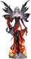 Black Lady Fire Fairy with Black Dragon Resin Statue Home Decor Figurine 24.5"H — image 5 of 6