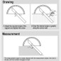 Stainless Steel Round Head 180 degree Protractor Angle Finder Rotary Measuring Ruler Machinist Tool 10cm Craftsman Ruler — image 9 of 13