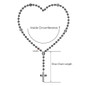 Glow In The Dark Rosary Necklace For Women INRI Crucifix Cross Pendant 8MM Beaded chains Religion faith Jewelry — image 9 of 11