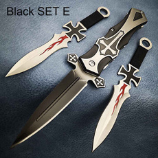 Survival Tactics Fight Combat knife SET Kits , 3-IN-1 One Folding Blade Knife and Two Throwing Knifes , Outdoor Camping First Aid & Survival Kits — image 3 of 9