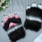 Boys Girls Cartoon Paw Shape Gloves Plush Mittens — image 7 of 9