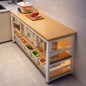 Multifunctional Kitchen Storage Cabinet with Microwave Stand and Cutting Board — image 5 of 58