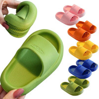 Slippers For Kids, Casual Indoor And Outdoor Slippers, Thickened Non-slip Quick Dry Bathroom Slippers, Light And Comfortable Cloud Soft Bottom Sandals, Summer Kids Water Shoes, Suitable For Bathroom, Beach, Casual Wear — image 2 of 24