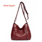 Women's Soft Leather Bag Waterproof Multi-Zipper Leather Satchel Outdoor Travel Shoulder Bag Crossbody Bag Casual Handbag Messenger Bag — image 20 of 24