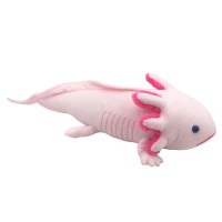 Cute Axolotl Soft Stuffed Plush Toy Realistic Simulation Ambystoma Mexicanum Pink Dinosaur Animal Model Doll For Kids Audlt Gift — image 2 of 15