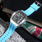 Mens Watches Quartz Wristwatch For Men Waterproof 50M Analog Luxury Tonneau Chronograph Calendar Date MenS Dress Business Work Watch Gift For Men — image 7 of 8