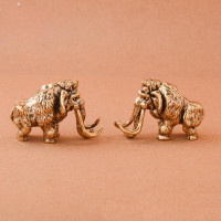 Antique Bronze Cute mammoth Miniature Figurines Desk Ornament Decorations Accessories Copper Animal Sculpture Home Decor Crafts — image 2 of 8