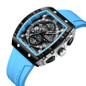 Luxury Chronograph Watches For Mens Rubber Strap Black Waterproof Date Analog Quartz Watch — image 6 of 9
