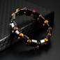 Double Hematite Tiger's Eye Bracelets Men Tiger Eye & Hematite Charm Bracelets for Women Natural Energy Stone Bracelet Jewelry — image 11 of 16