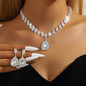 Sparkling Diamond Earrings and Necklace Set for Women | Luxury Evening Party Jewelry — image 12 of 15
