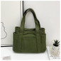 Stylish Corduroy Tote Bag for Women Large Capacity Commuter Shoulder Bag Minimalist Design Crossbody Bag Fashionable and Versatile — image 20 of 61