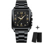 Men's Fashion Binbond Gold Men's Watches Luxury Original Stainless Steel Waterproof Square Male Wristwatches Clock Relogio Masculino 2023 Uhren Herren Gold Watch for Men — image 18 of 22