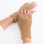 Winter Warm Gloves Fingerless Wrist Length Warm Gloves Hand Arm Warmer Half Finger Gloves Stretchy Knitted Gloves ZOU — image 8 of 22