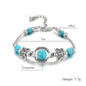 Women Fashion   Turquoise Beads Charm Bracelet Jewelry Vintage Butterfly Chain Beads Bracelet & Bangle Wedding Gift — image 10 of 10