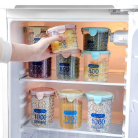 2pcs Kitchen Transparent Sealed Jar Refrigerator Snack Food Seal Preservation Storage Boxes Grain Organizer Jar Home Kitchen Supplies — image 2 of 16