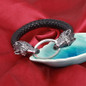 Men Stainless Steel Leather Bracelets Men Jewelry Male Wolf Head Charms Bracelets Bangles Wristband Bracelet — image 4 of 8