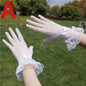 Women Summer Uv-proof Driving Gloves Mesh Fishnet Gloves Lace Mittens Full Finger Girls Lace Fashion Gloves — image 17 of 22