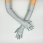 Satined Gloves for Wedding Ceremony Simple Elbow Gloves Formal Occasion Gloves Banquet Long Gloves for 1920s Costume — image 6 of 16