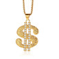 3mm Stainless Steel Chain Fashion Women Men's Hip Hop Iced Out US $100 Dollar Gold Color Pendant Necklace Jewelry — image 8 of 12