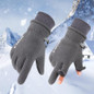 Winter Gloves, Unisex Plush Thick Warm Gloves Full Finger/Flip Finger Cold Touch Screen Gloves, Elastic Cuff Winter Windproof Gloves Suitable For Outdoor Cycling And Skiing — image 19 of 30